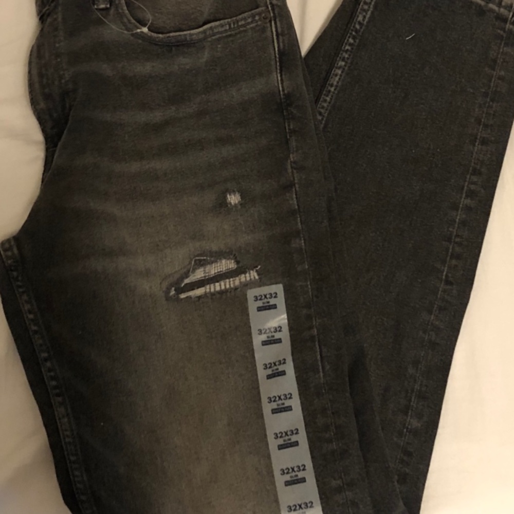 Men's Black Distressed Old Navy Jeans